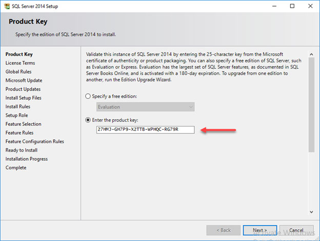 نصب SQL Server